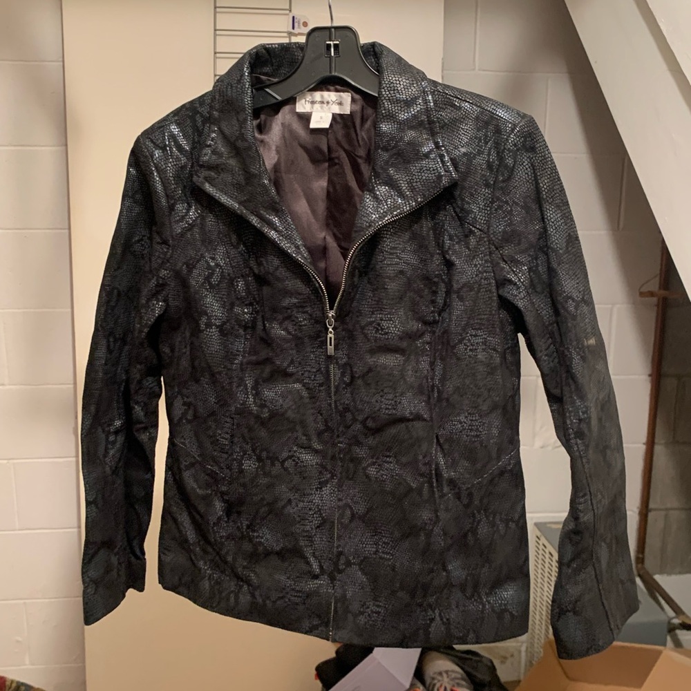 Vintage Iconic Preston of York Genuine Leather 90’s Snake Skin Print Jacket